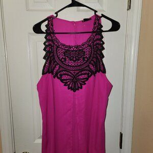 Fuchsia and Black City Chic Blouse NWT - Size 22